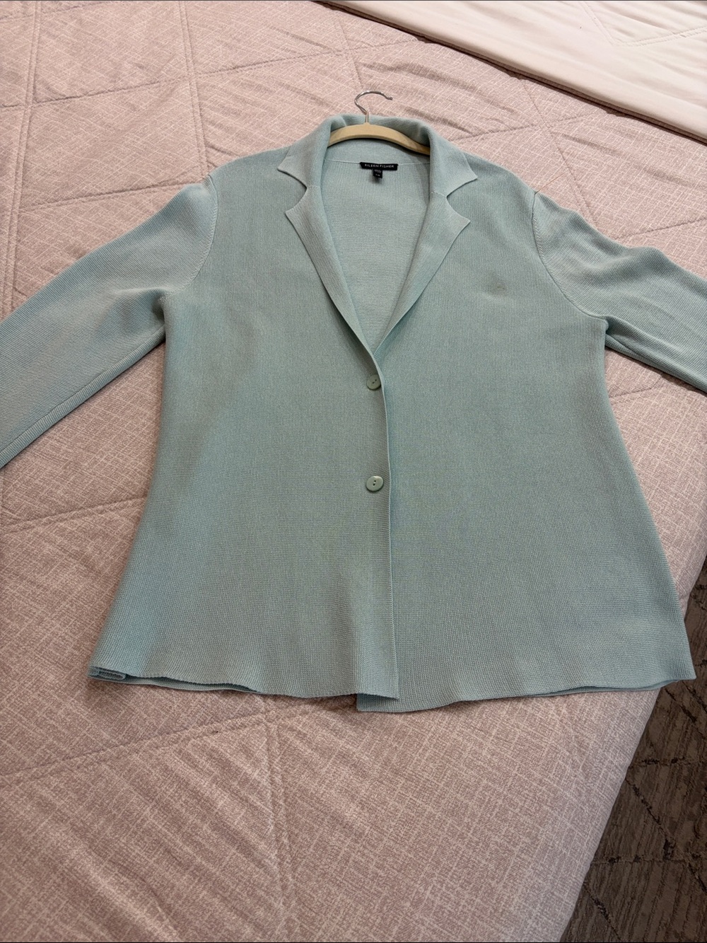 Eileen Fisher Mint Green Knit Blazer Jacket